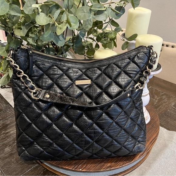Kate Spade Maryanne Quilted Bag - Black Leather with Chain Details - Picture 6 of 11